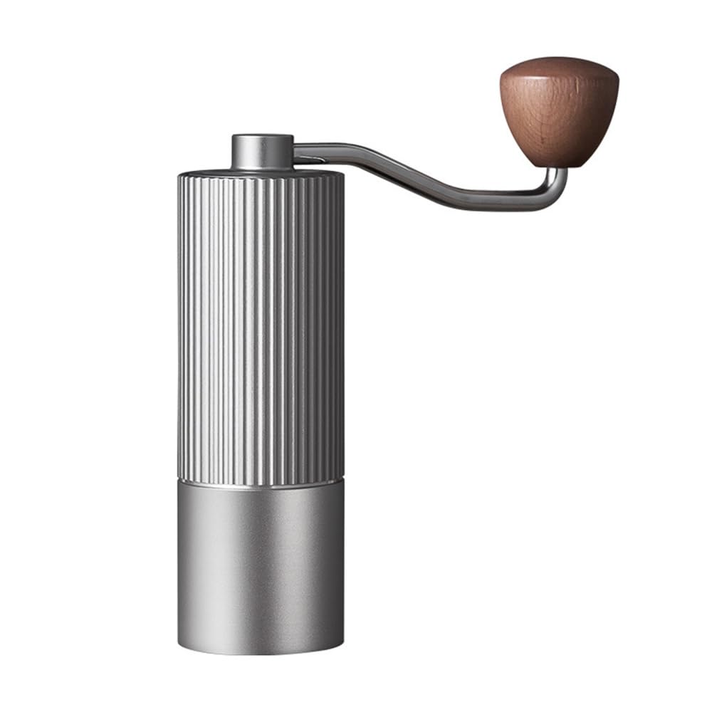 Molinillo de café manual, ajustable con mango, de acero inoxidable, para cafetera moka de prensa francesa