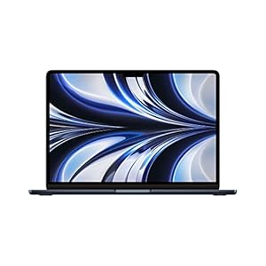 2022 Apple Ordenador Portátil MacBook Air con Chip M2 de Apple: Pantalla Liquid Retina de 13,6 Pulgadas, 8GB de RAM, 256 GB de Almacenamiento SSD, Teclado retroiluminado, Color Negro Noche