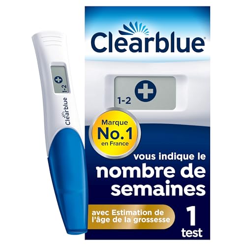 Test De Grossesse Clearblue Digital Avec Estimation De l’Âge De La Grossesse, Le Seul Test Qui Vous Indique Le Nombre De Semaines, 1 Test Digital