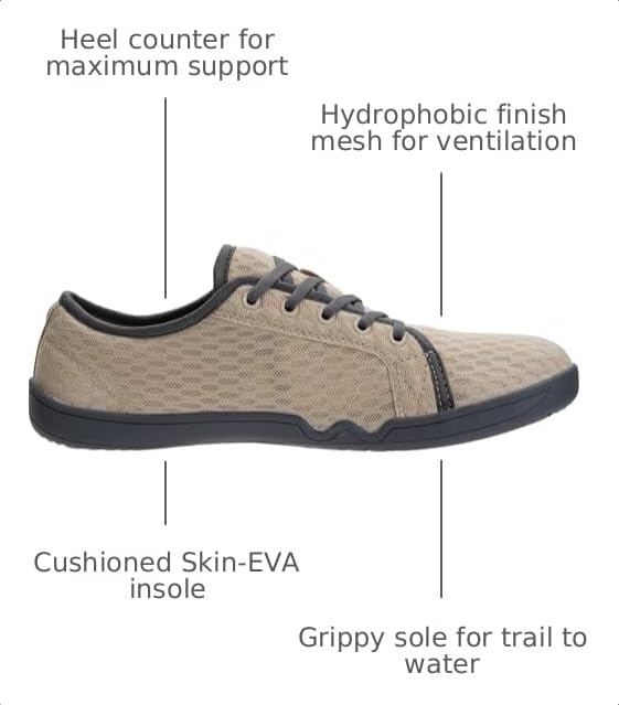 Image of WHITIN Men's Casual-Style Amphibious Water Shoes W75V2 | Sneaker-Like Look, Quick Dry, Barefoot Feel, Wet-Grip Rubber Sole for All-Terrain Water & Trail Versatility