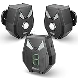 Solar Wireless Driveway Alarm, Outdoor Motion Sensor Detector Alarms Driveway Alert System 2000ft Long Range with Rechargeable Battery, Outside Weatherproof/Expandable (1 Receiver and 2 sensors)