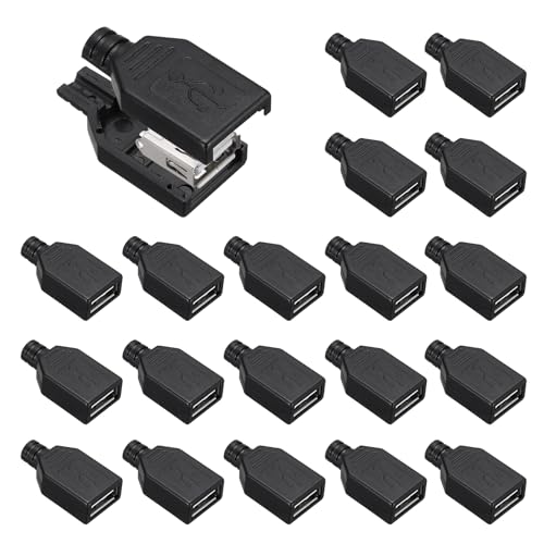 MECCANIXITY 20Pcs USB 2.0 Type A Female Plug Connector miniatura 1