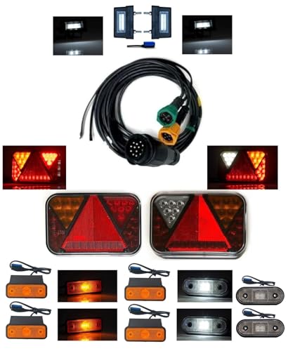 Kit éclairage remorque LED 13 broches avec feux arrière complets 12V - 2