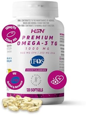 HSN Premium Omega 3 IFOS 5 Estrellas | 120 Perlas | 1000mg Puro A...