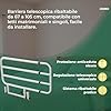 REMEDIA ONE - Sponda Letto Matrimoniale Universale Anticaduta, Sponda Letto Anziani e Disabili Ribaltabile e Regolabile - 67–105 cm