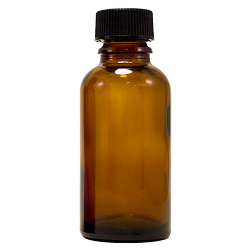 30 ml (1 fl oz) Amber Glass Bottle with Black Cap (Single)