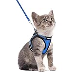 rabbitgoo Cat Harness and Leash Set for Walking Escape Proof, Adjustable Soft Kittens Vest with Reflective Strip for…