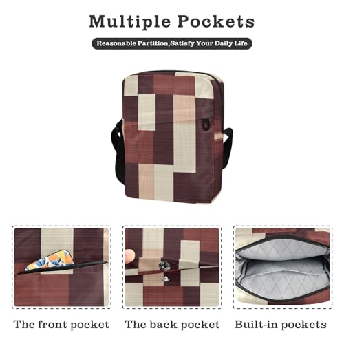 messenger bag crossbody Crossbody Small Bags For Women cross body purses for women Adjustable Strap for Shopping Shopping- Fashion Squares Burgundy Neutral2