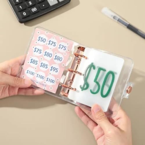 $1,000 Savings Challenge Binder, Mini Budget Planner Cash Stuffing Envelope System, Reusable Money Organizer with Clear Pockets, Financial Goal Tracker, Durable Compact Budget Tool (500) - Image 5