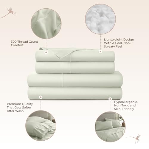 Image of Whisper Organics 100% Organic Cotton Bed Sheets with Deep Pocket 4 Pc. Set