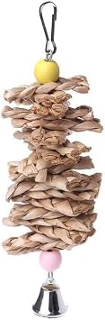 Parrot Parakeet Bird Chew Toy, Small Pet Chewing, Mental Stimulation, Foraging, Brown, 1 Inch, Indoor, Lightweight, Portable, 1 Count