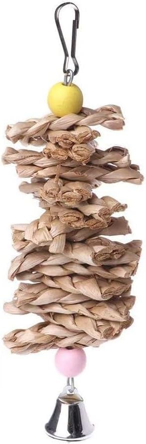 DPWOUM Parrot Parakeet Bird Chew Toy, Small Pet Chewing, Mental Stimulation, Foraging, Brown, 1 Inch, Indoor, Lightweight, Portable, 1 Count