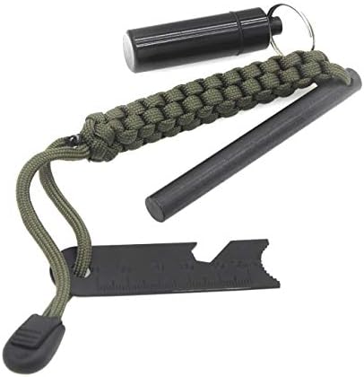 1/2Inch X 4 Inch Large Ferro Rods Ferrocerium Rod Drilled Survival Fire Starter Flint Steel with Toggle Lanyard Hole for Camping Emergency rod kit Paracord Lanyard Outdoor Travel Survival Camp