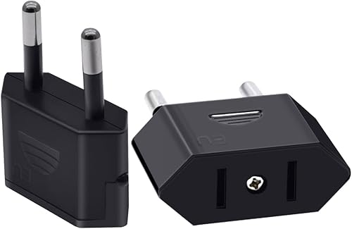 Miniatura 4 de UE a EE. UU., enchufe de conversión de viaje europeo, CNUS 2 agujeros a UE 2 enchufe cilíndrico, CN US a UE Adaptador de enchufe convertidor de CA