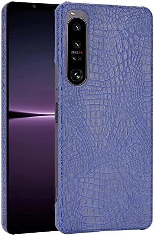 XD Designs Case for Sony Xperia 1 IV 5G, Premium Leather-based Arduous PC Slim Again Cowl Half Wrapped Premium Materials Protecting Cellphone Case for Sony Xperia 1 IV 2022,Blue