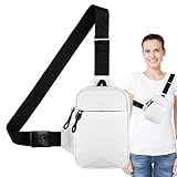 Moxeupon Kreuzschulter-Gürteltasche | Kreuzschulter-Gürteltasche mit doppelten Reißverschlüssen | Outdoor-Sportutensilien für Reisen, Einkaufen, Radfahren, Camping, Wandern