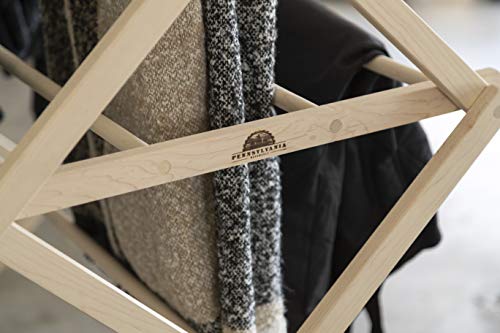 Pennsylvania Woodworks Clothes Drying Rack: Solid Maple Hard Wood Laundry Rack For Sweaters, Blouses, Lingerie & More, Durable Folding Drying Rack, Made In Usa, No Assembly Needed, Medium #TOP6