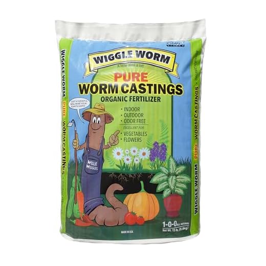 Worm Castings Organic Fertilizer, Wiggle Worm Soil Builder, 15-Pounds