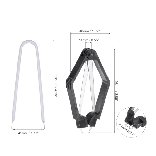 Image of uxcell IC Chip Extractor 100mm Stainless Steel with U Shape IC Chip Switch Puller White for Component Motherboard, 2pcs