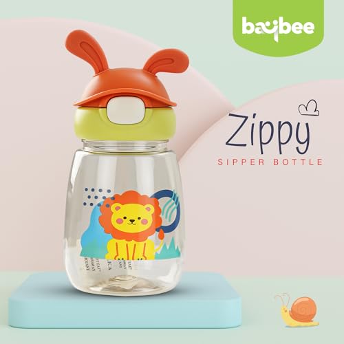 Image of BAYBEE Zippy 540ML Sipper Bottle for Kids | BPA Free Anti-Spill Sippy Bottle | Drinking Training Water Bottle for School Kids with Soft Silicone Straw | Sipper Bottle for Infants & Toddlers (Green)