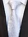 Rosiika Mens Floral Ties Snow White Fashion Woven Silk Party Formal Spring Wedding Necktie Gifts for Husband