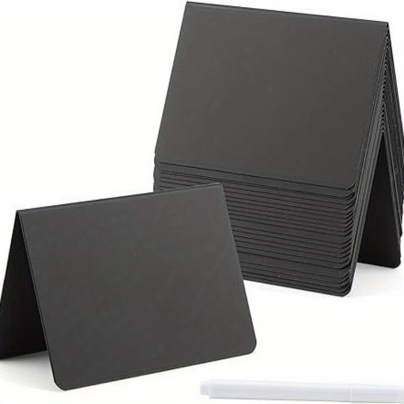 12Pcs Mini Chalkboards Rectangular Blackboard Double Sided Chalkboards Wedding Birthday Party Home Decor Sign Message Board