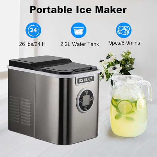 Fabricadora de Hielo Cilíndrica de Mostrador 9 Cubos miniatura 2