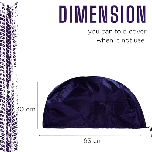 Image of Polyester Helmet Cover - Protects from Dust, Rain, Scratches Dustproof Waterproof Lightweight and Durable Secure Universal Size Storage Bag for Motorcycles Helmets (Pack of 2)