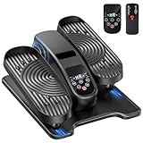 Under Desk Elliptical Machine for Senior, Quiet Mini Elliptical Leg Exerciser with Smart Remote, Electric Seated Foot Pedal Exerciser with 12 Adjustable Speeds Easy to Use for Home Office