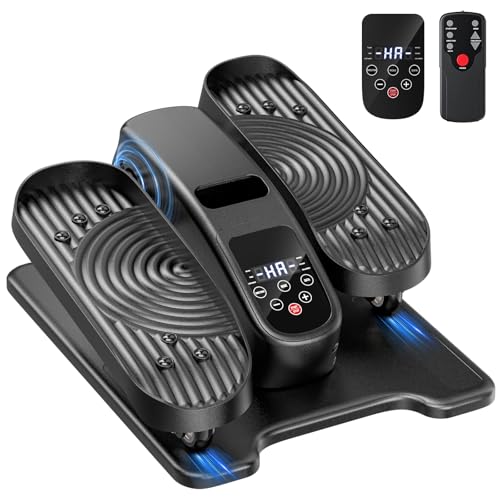 Under Desk Elliptical Machine for Senior, Quiet Mini Elliptical Leg Exerciser with Smart Remote, Electric Seated Foot Pedal Exerciser with 12 Adjustable Speeds Easy to Use for Home Office