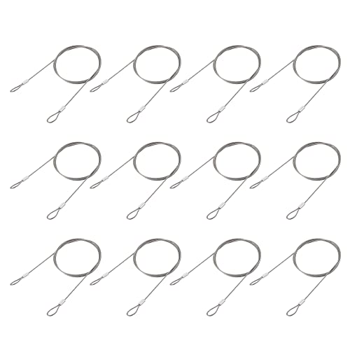 Image of uxcell Picture Hanging Wire Kit, 12pcs 1M Double Ring Hanging Wire for Home Picture Art Gallery Picture Display Kit, Load 66 Lbs