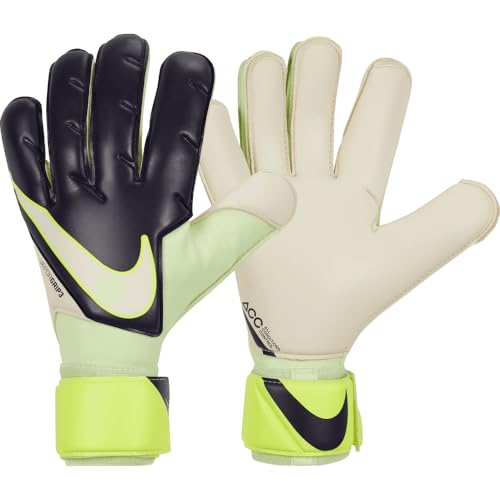 Nike Vapor Grip 3 Goalkeeper Goalie GK Soccer Gloves (Gridiron/Barely Volt/White, 8)