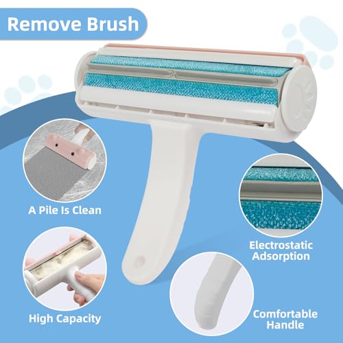 Image of Pet DeShedder & Cat /Dog Brush - 5-Piece Grooming Kit with Cat Nail Clipper & Bath Massage Brush