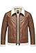 Produktbild Amaci&Sons Herren Echtleder Jacke gefüllte Fell Lederjacke 9110 Cognac M