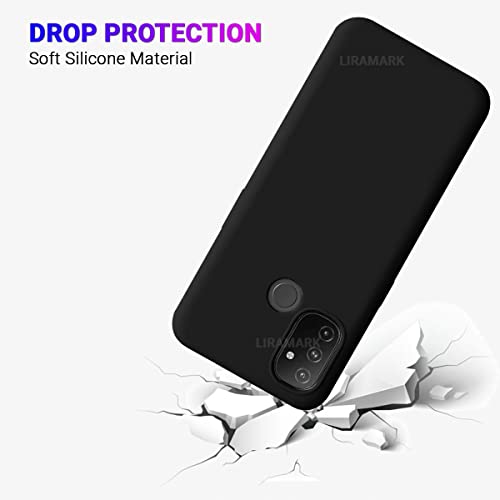 Image of LIRAMARK Liquid Silicone Soft Back Cover Case for OnePlus Nord N100 5G / 1+Nord N100 (Black)