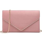 Dasein Women's Evening Clutch Bags Formal Party Clutches Wedding Purses Cocktail Prom Clutches (Pink)