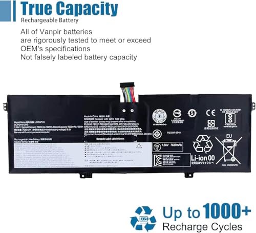 Image of L17C4PH1 Laptop Battery Compatible with Lenovo Yoga C930-13IKB Yoga C930-13IKB Glass Series Notebook L17M4PH1 5B10Q82426 5B10Q82425 7.68V 60Wh 7820mAh