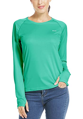 Camisa de protección solar para mujer SPF UV ligera para senderismo y pesca