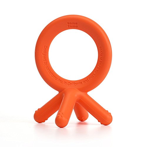 Image of Comotomo Silicone Baby Teether, Orange