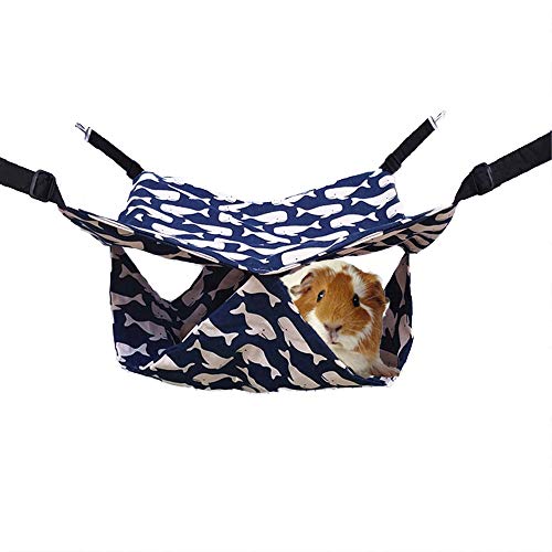 Oncpcare Thin Pet Cage Hammock, Summer Sugar Glider Bedding Bunkbed Chinchilla Bed Rat Home Ferret Hammock Guinea Pig Cage Accessories for Small Animals, Golden Bear Degu Squirrel Playing Resting