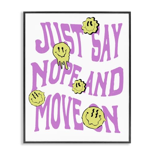 Just Say Nope Humor, 24 x 30 Inch Framed Giclée Print