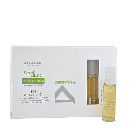 Alfaparf Semi Di Lino Reconstruction SOS Emergency Oil Kit, 6 Count