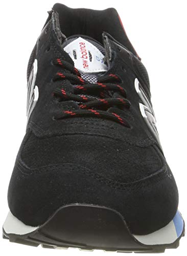 Image of New Balance Men's 574 V2 Sneaker, Black /Velocity Red, 13 M