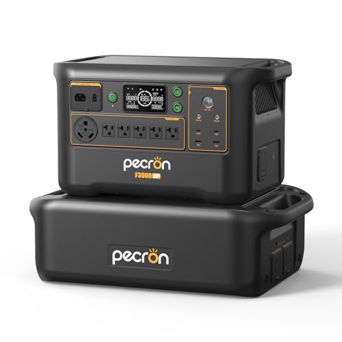 Image of PECRON F3000LFP Power Station with 5120Wh FP5000-48V Extra Battery, Total 8192Wh Solar Generator Kit for Home Use