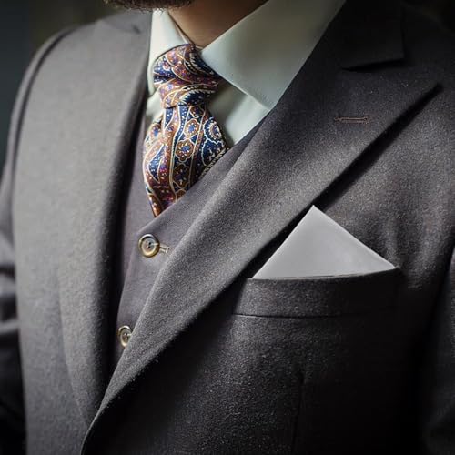 Set de corbata, gemelos y pañuelo para hombre miniatura 6