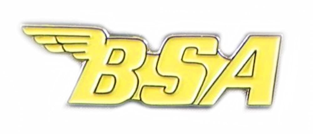 Metal Enamel Pin Badge BSA Motorcycle Logo (YELLOW)