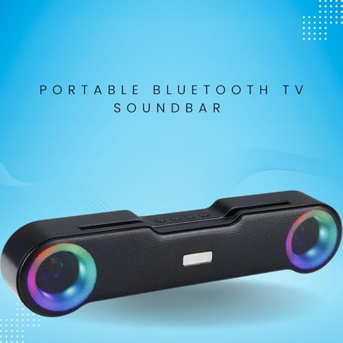 Raptas (𝟓 𝐘𝐞𝐚𝐫 𝐖𝐚𝐫𝐫𝐚𝐧𝐭𝐲) Portable Bluetooth TV Soundbar – 10W Wireless Speaker with Dynamic Thunder Sound & 2400mAh Battery | Stereo Channel Audio for Home Entertainment 4 41Tljm26t6L