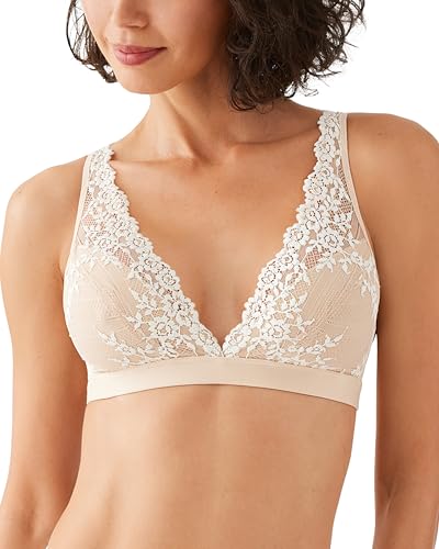 Image of Wacoal Women's Embrace Lace Lightly Lined Wire Free Mid Coverage Bralette, 852191