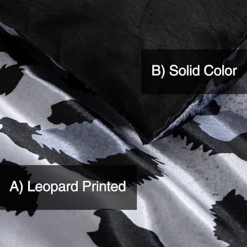 Leopard Print Microfiber Comforter Set - Queen Size Bedding - Image 4