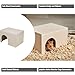 Hamster Wooden Bridge and Shelter Small Animal Hideout with Arch for Cage Enrichment and Play